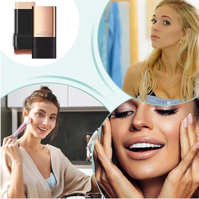 LuxeGlow™ 2-in-1 Korean Glass Skin Foundation Stick