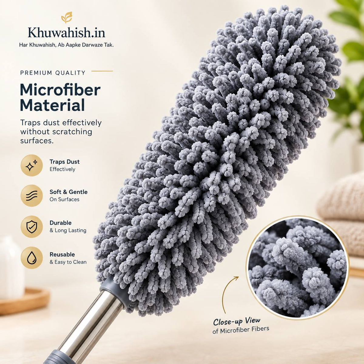 Microfiber Duster – Extendable Telescopic Dust Cleaner